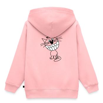 Grinning cat - Kids Premium Organic Hoodie - rose - Back - AI Model Kid Female (0cm)