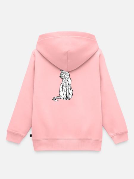 ORIGAMI CHAT - Sweat Premium à capuche enfant bio - rose