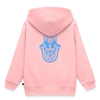 BLAUEFATIMA - Sweat Premium à capuche enfant bio - rose - Dos - AI Model Kid Female (0cm)