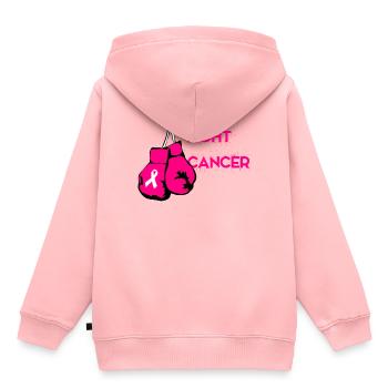 Fight Cancer Handschuh Rosa Pink Schleife - Kinder Premium Organic Hoodie - Rosa - Hinten - AI Model Kid Female (0cm)