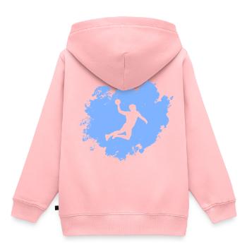 Handballer - Kinder Premium Organic Hoodie - Rosa - Hinten - AI Model Kid Female (0cm)