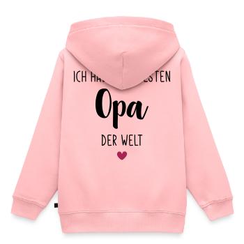 Ich habe den Besten Opa der Welt / Bester Opa 2021 - Kinder Premium Organic Hoodie - Rosa - Hinten - AI Model Kid Female (0cm)
