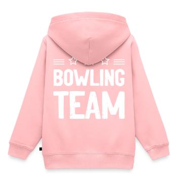 Bowling Team Mannschaft - Kinder Premium Organic Hoodie - Rosa - Hinten - AI Model Kid Female (0cm)