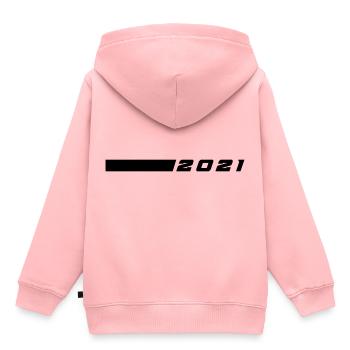 2021 dash line - Kids Premium Organic Hoodie - rose - Back - AI Model Kid Female (0cm)