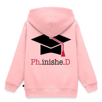 Doktortitel - Kinder Premium Organic Hoodie - Rosa - Hinten - AI Model Kid Female (0cm)