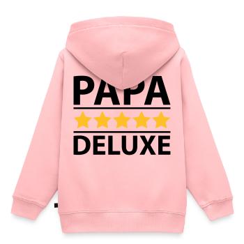 Papa Deluxe - Kids Premium Organic Hoodie - rose - Back - AI Model Kid Female (0cm)
