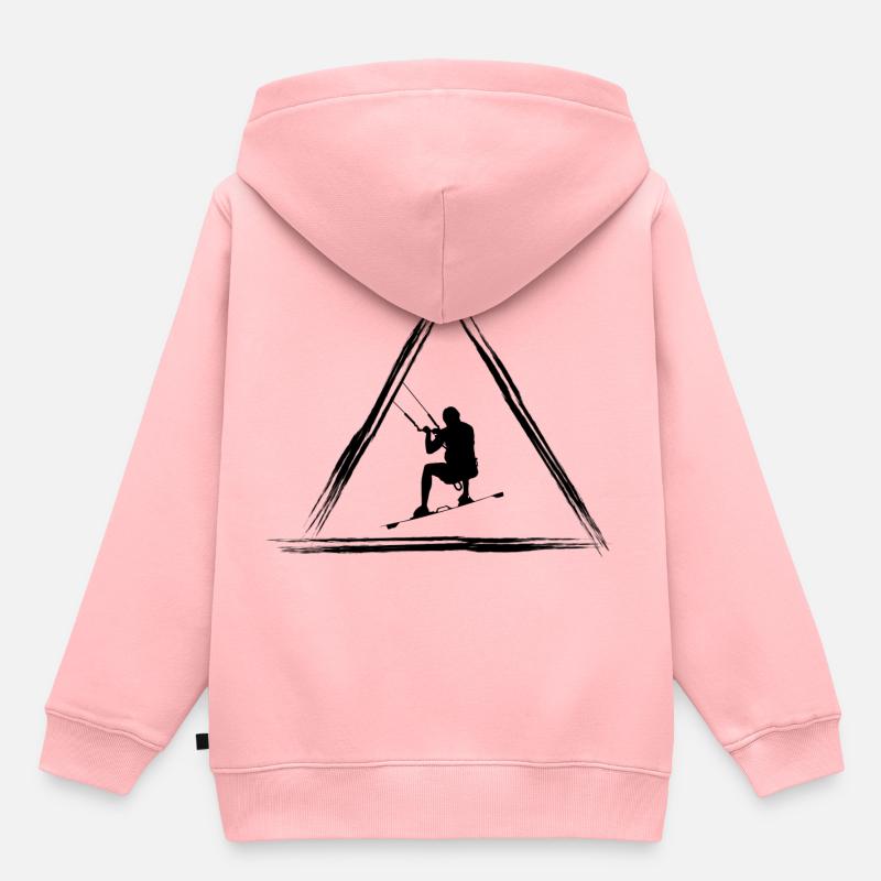 kitesurfer - Sweat Premium à capuche enfant bio - rose