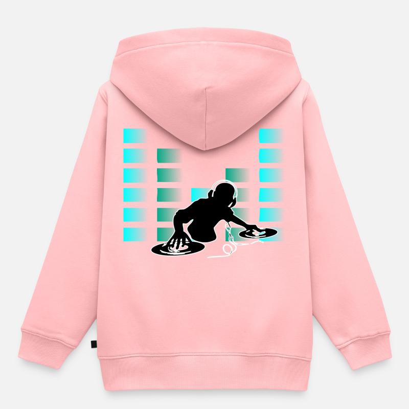 DJ - Sweat Premium à capuche enfant bio - rose