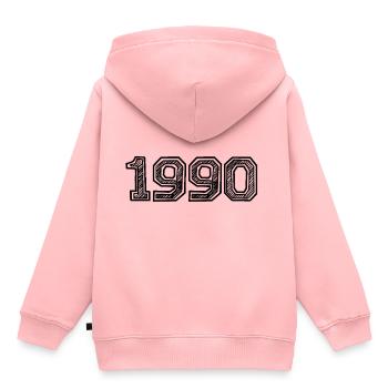 1990 - Kinder Premium Organic Hoodie - Rosa - Hinten - AI Model Kid Female (0cm)