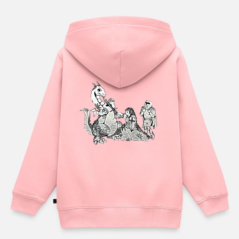 Princesse Dragon équipe de célibataire mariée - Sweat Premium à capuche enfant bio - rose