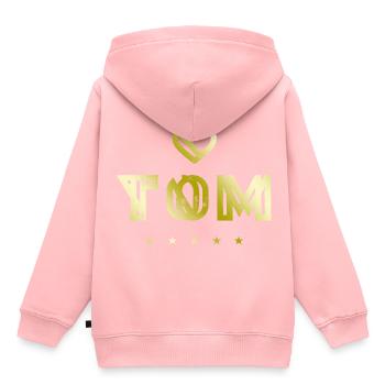 Tom Herz - Sweat Premium à capuche enfant bio - rose - Dos - AI Model Kid Female (0cm)