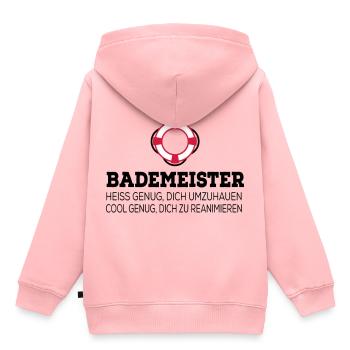 Bademeister - Kinder Premium Organic Hoodie - Rosa - Hinten - AI Model Kid Female (0cm)