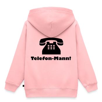 Phone man! - Kids Premium Organic Hoodie - rose - Back - AI Model Kid Female (0cm)