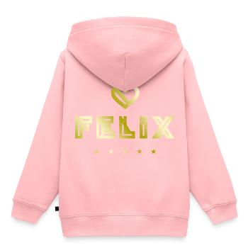 Félix Herz - Sweat Premium à capuche enfant bio - rose - Dos - AI Model Kid Female (0cm)
