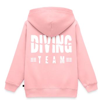 Diving Team - Kinder Premium Organic Hoodie - Rosa - Hinten - AI Model Kid Female (0cm)