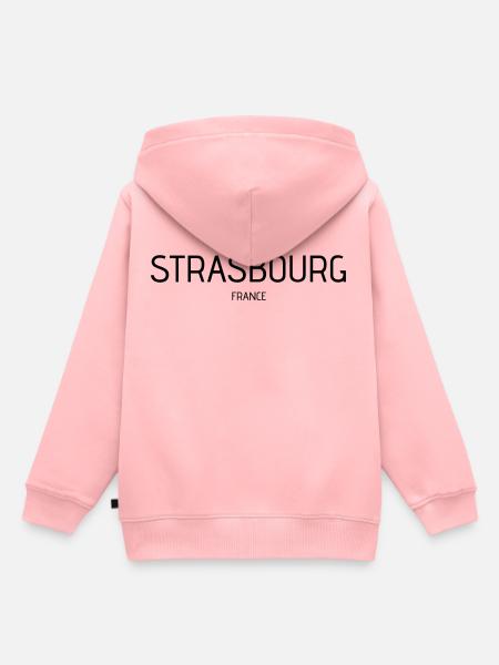 Strasbourg - Sweat Premium à capuche enfant bio - rose