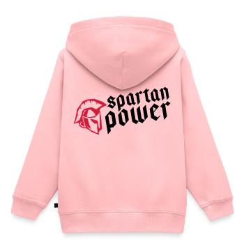 casque de fitness spartan power - Sweat Premium à capuche enfant bio - rose - Dos - AI Model Kid Female (0cm)