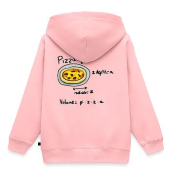 pizza mathe nerd - Kinder Premium Organic Hoodie - Rosa - Hinten - AI Model Kid Female (0cm)