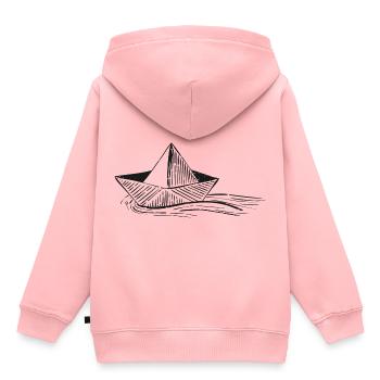 Boot Schiff Papierboot Geschenk Segelboot Kapitän - Kinder Premium Organic Hoodie - Rosa - Hinten - AI Model Kid Female (0cm)