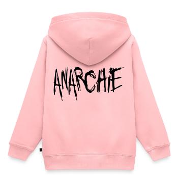 Anarchie - Kinder Premium Organic Hoodie - Rosa - Hinten - AI Model Kid Female (0cm)