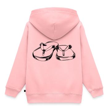 icône de sentier de tongs - Sweat Premium à capuche enfant bio - rose - Dos - AI Model Kid Female (0cm)