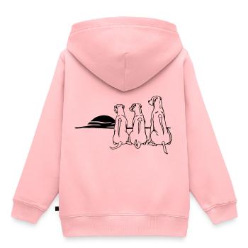 3 Ridgeback - Sweat Premium à capuche enfant bio - rose - Dos - AI Model Kid Female (0cm)