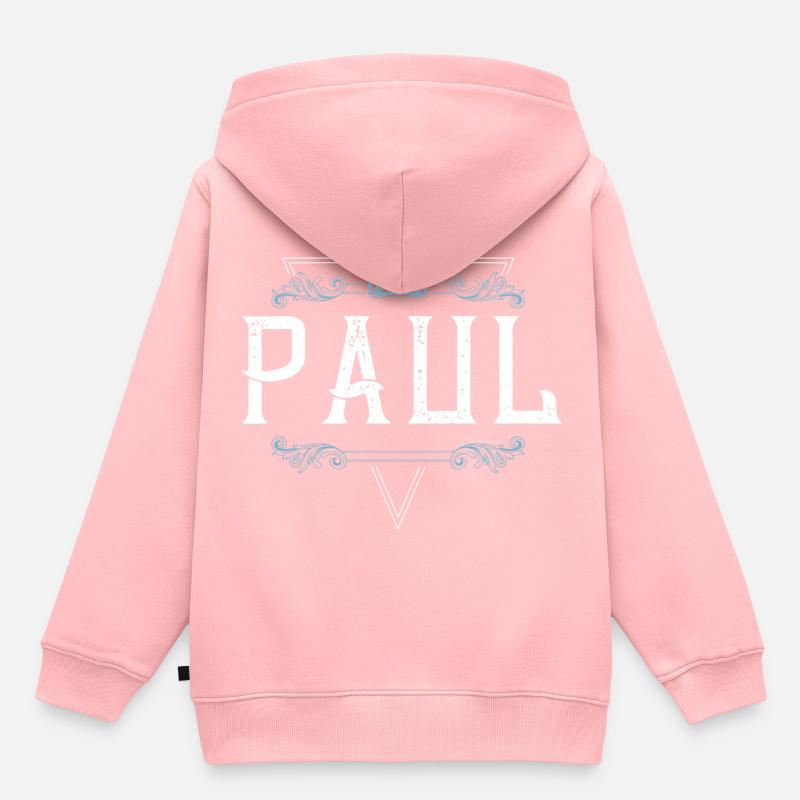 Paul - Sweat Premium à capuche enfant bio - rose