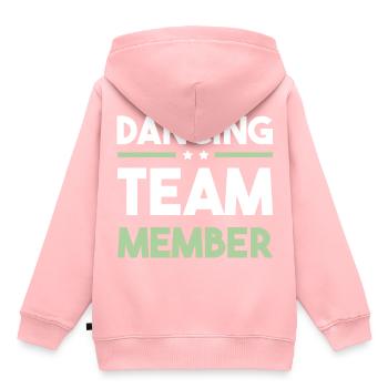Dancing Team - Kinder Premium Organic Hoodie - Rosa - Hinten - AI Model Kid Female (0cm)