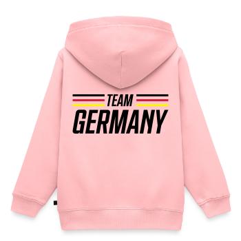 allemagne drapeau allemagne équipe - Sweat Premium à capuche enfant bio - rose - Dos - AI Model Kid Female (0cm)