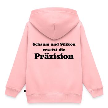 Schaum und Silikon Präzision Handwerker Beruf - Kinder Premium Organic Hoodie - Rosa - Hinten - AI Model Kid Female (0cm)