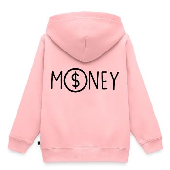 money - Kinder Premium Organic Hoodie - Rosa - Hinten - AI Model Kid Female (0cm)