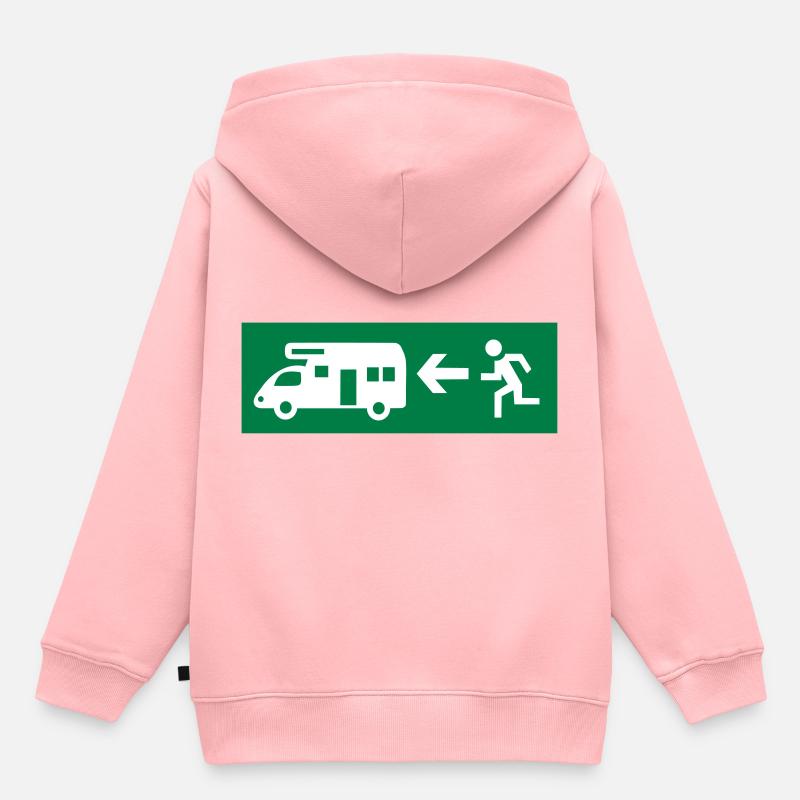 Camping-car - Sweat Premium à capuche enfant bio - rose
