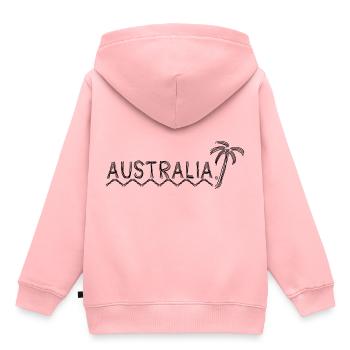 Australien - Kinder Premium Organic Hoodie - Rosa - Hinten - AI Model Kid Female (0cm)