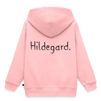 HILDEGARDSHEIM - Kids Premium Organic Hoodie - rose - Back - AI Model Kid Female (0cm)
