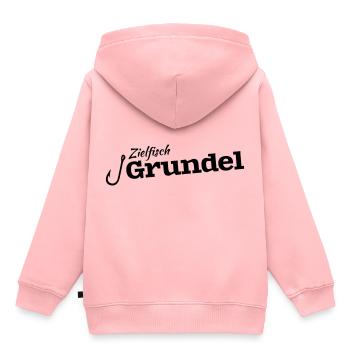 Le dernier leurre cible la pêche au gobie - Sweat Premium à capuche enfant bio - rose - Dos - AI Model Kid Female (0cm)