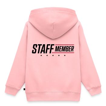 staff member - Sweat Premium à capuche enfant bio - rose - Dos - AI Model Kid Female (0cm)