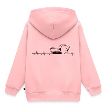 Article de fan pour tous les conducteurs de pelle - Sweat Premium à capuche enfant bio - rose - Dos - AI Model Kid Female (0cm)