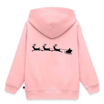 Santa Claus Santa Claus - Sweat Premium à capuche enfant bio - rose - Dos - AI Model Kid Female (0cm)