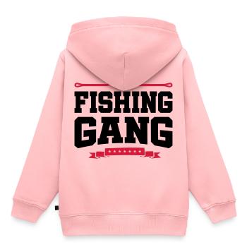 pêche en cours - Sweat Premium à capuche enfant bio - rose - Dos - AI Model Kid Female (0cm)