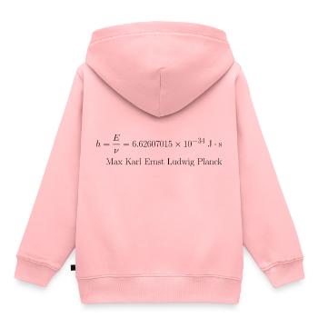 Max Planck - Kinder Premium Organic Hoodie - Rosa - Hinten - AI Model Kid Female (0cm)