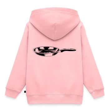 frying pan symbol cooking silhouette - Kids Premium Organic Hoodie - rose - Back - AI Model Kid Female (0cm)