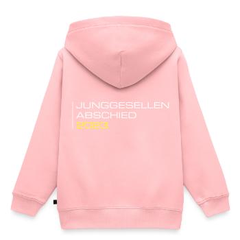 Junggesellen Abschied 2023 - Kinder Premium Organic Hoodie - Rosa - Hinten - AI Model Kid Female (0cm)