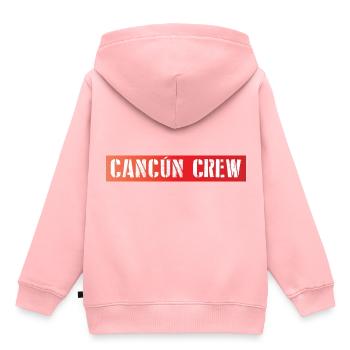 Cancun Crew - Kinder Premium Organic Hoodie - Rosa - Hinten - AI Model Kid Female (0cm)