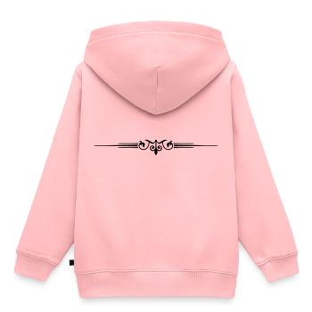 ornament line form - Sweat Premium à capuche enfant bio - rose - Dos - AI Model Kid Female (0cm)