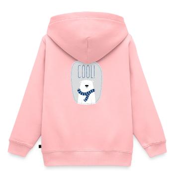 cool polar bear - Kinder Premium Organic Hoodie - Rosa - Hinten - AI Model Kid Female (0cm)