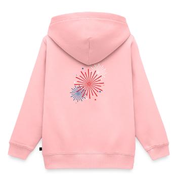 feu d'artifice - Sweat Premium à capuche enfant bio - rose - Dos - AI Model Kid Female (0cm)