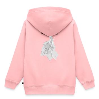 stilisierte Straßenkarte Magdeburg - Kinder Premium Organic Hoodie - Rosa - Hinten - AI Model Kid Female (0cm)