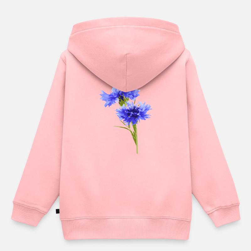 bleuet - Sweat Premium à capuche enfant bio - rose