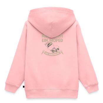 Nur noch ein Moped ich versprechs Zweirad Shirt - Kinder Premium Organic Hoodie - Rosa - Hinten - AI Model Kid Female (0cm)