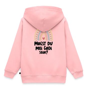 Patentante fragen Godi fragen Taufpatin Österreich - Kinder Premium Organic Hoodie - Rosa - Hinten - AI Model Kid Female (0cm)